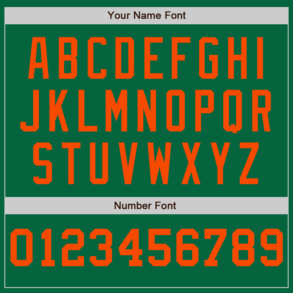 Custom Kelly Green White-Orange Pinstripe Authentic Split Fashion Baseball Jersey - Sky-Custom