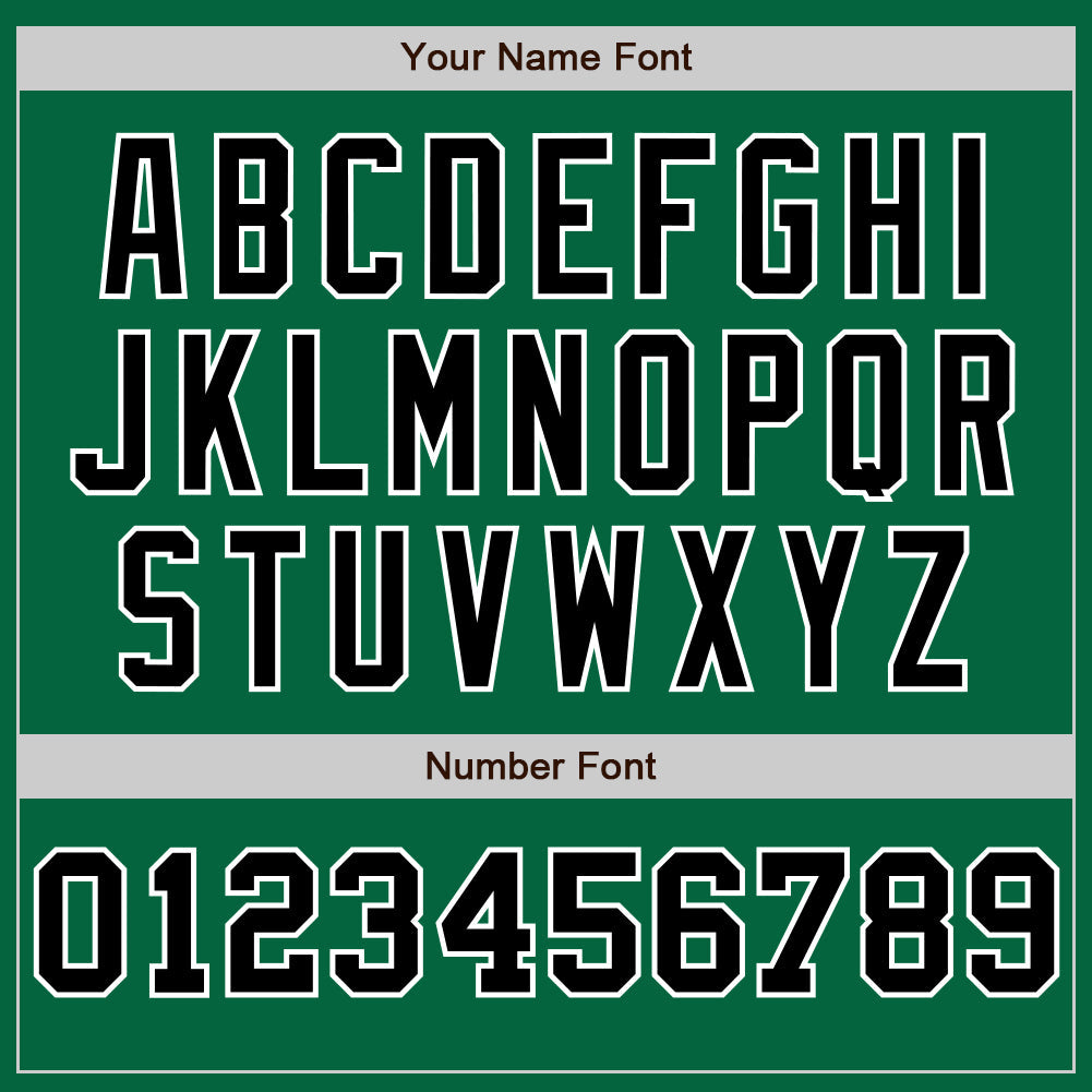 Custom Kelly Green White-Black Pinstripe Authentic Split Fashion Baseball Jersey - Sky-Custom