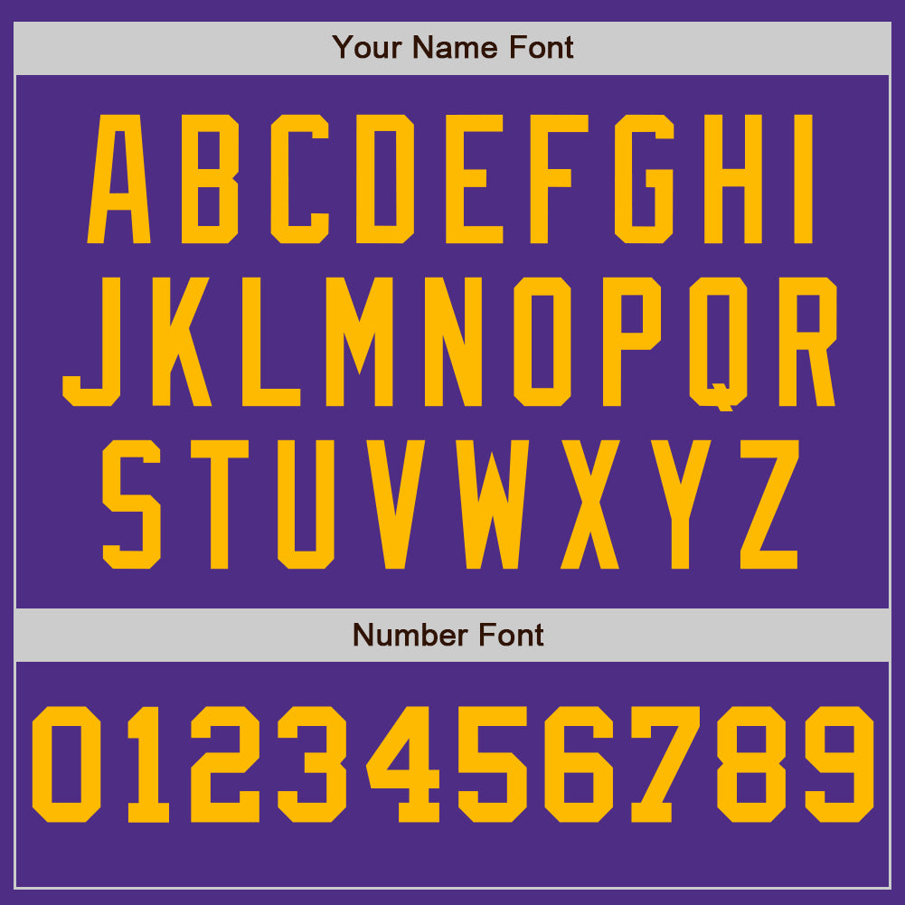 Custom Purple White-Gold Pinstripe Authentic Split Fashion Baseball Jersey - Sky-Custom