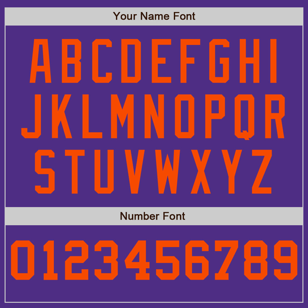 Custom Purple White-Orange Pinstripe Authentic Split Fashion Baseball Jersey - Sky-Custom