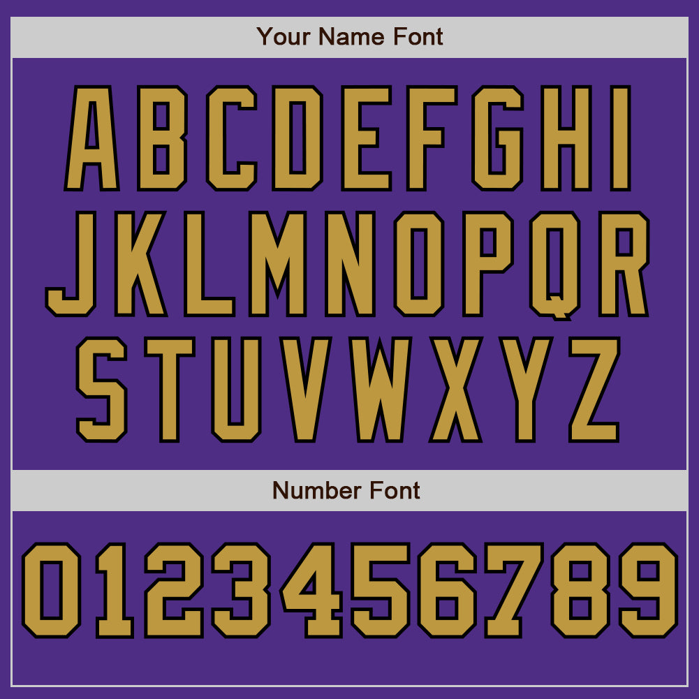 Custom Purple Old Gold-Black Pinstripe Authentic Split Fashion Baseball Jersey - Sky-Custom