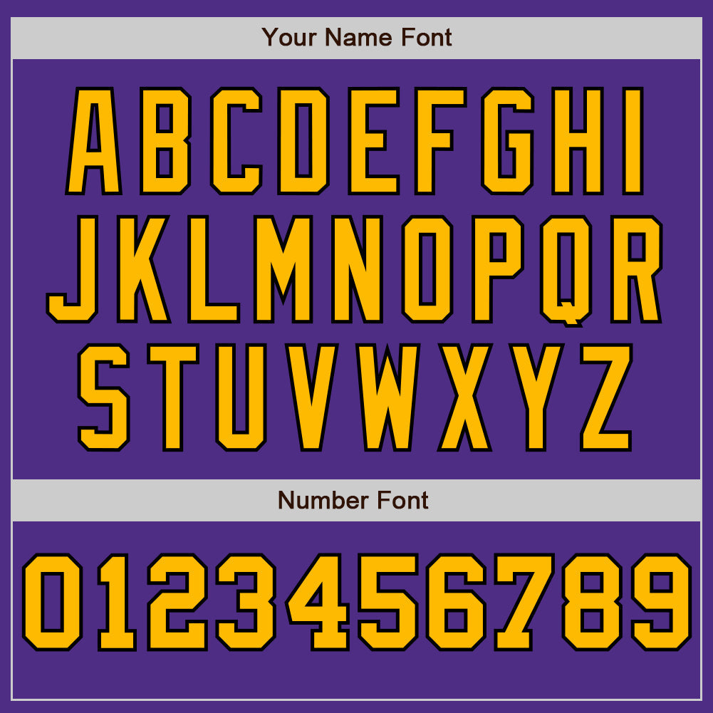 Custom Purple Gold-Black Pinstripe Authentic Split Fashion Baseball Jersey - Sky-Custom