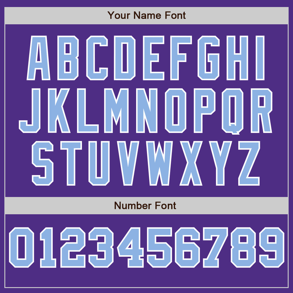 Custom Purple White-Light Blue Pinstripe Authentic Split Fashion Baseball Jersey - Sky-Custom