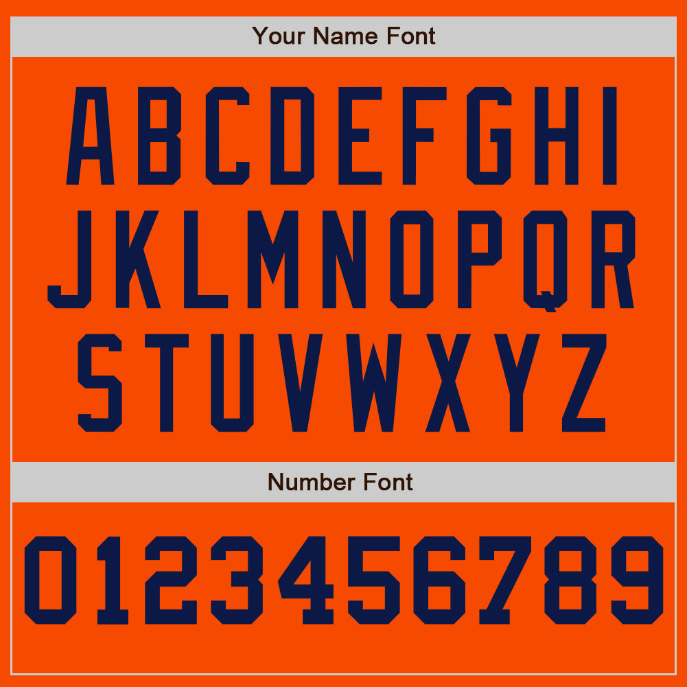 Custom Orange White-Navy Pinstripe Authentic Split Fashion Baseball Jersey - Sky-Custom