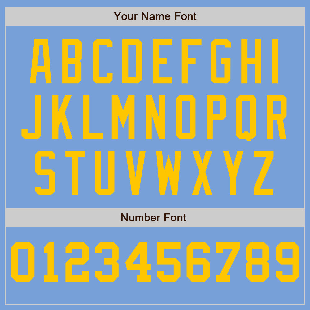 Custom Light Blue White-Yellow Pinstripe Authentic Split Fashion Baseball Jersey - Sky-Custom