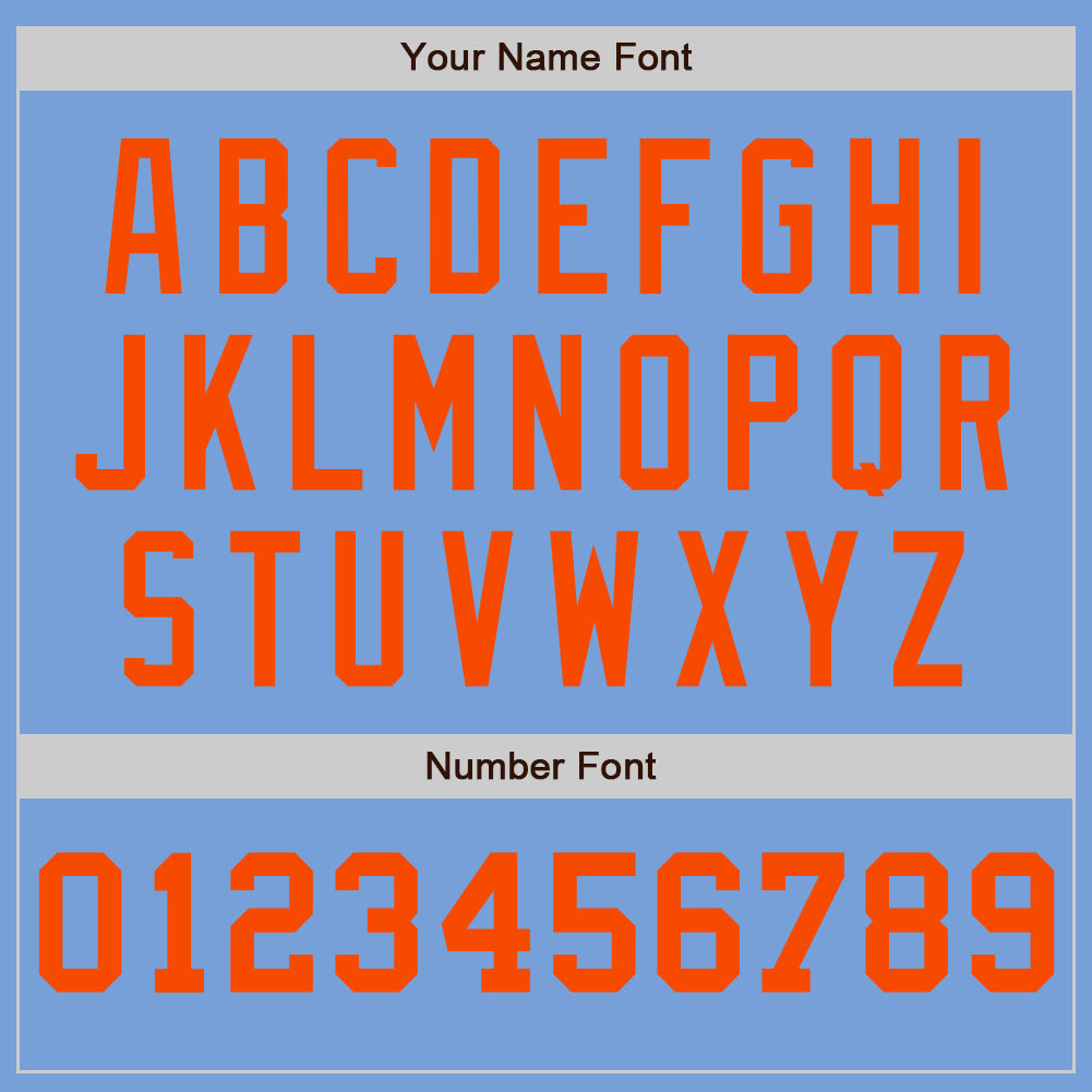 Custom Light Blue White-Orange Pinstripe Authentic Split Fashion Baseball Jersey - Sky-Custom