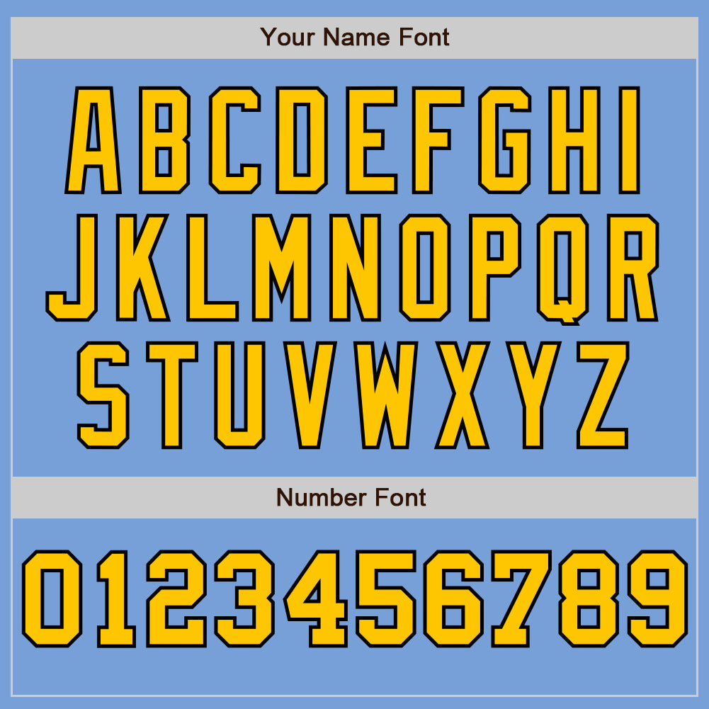 Custom Light Blue Yellow-Black Pinstripe Authentic Split Fashion Baseball Jersey - Sky-Custom