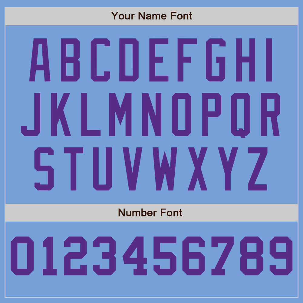 Custom Light Blue White-Purple Pinstripe Authentic Split Fashion Baseball Jersey - Sky-Custom