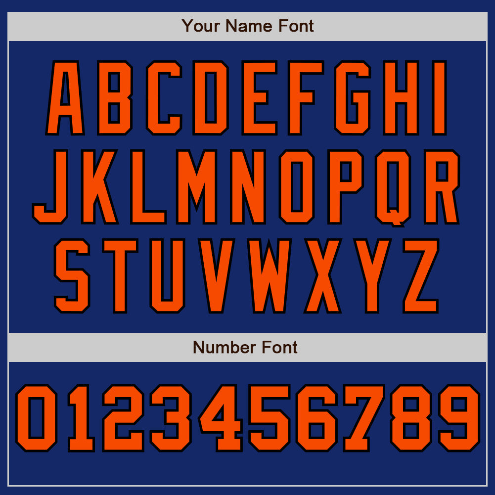 Custom Royal Black-Orange Pinstripe Authentic Split Fashion Baseball Jersey - Sky-Custom