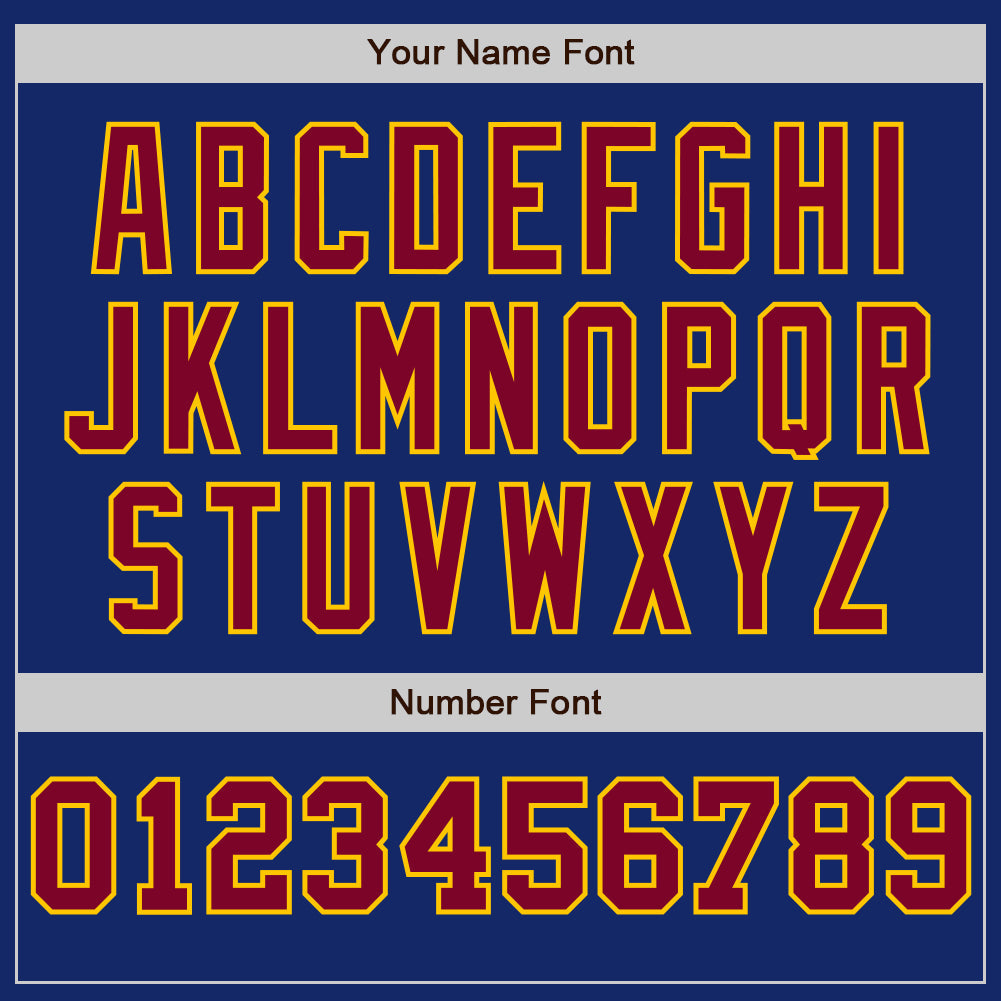 Custom Royal Yellow-Maroon Pinstripe Authentic Split Fashion Baseball Jersey - Sky-Custom