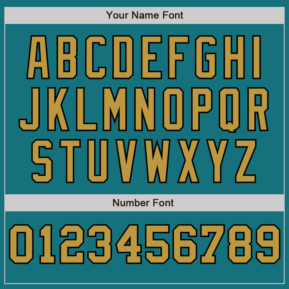 Custom Teal Old Gold-Black Pinstripe Authentic Split Fashion Baseball Jersey - Sky-Custom