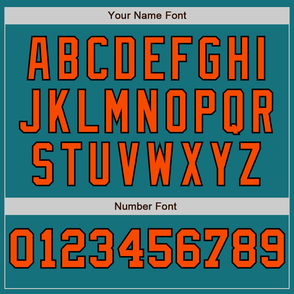 Custom Teal Orange-Black Pinstripe Authentic Split Fashion Baseball Jersey - Sky-Custom