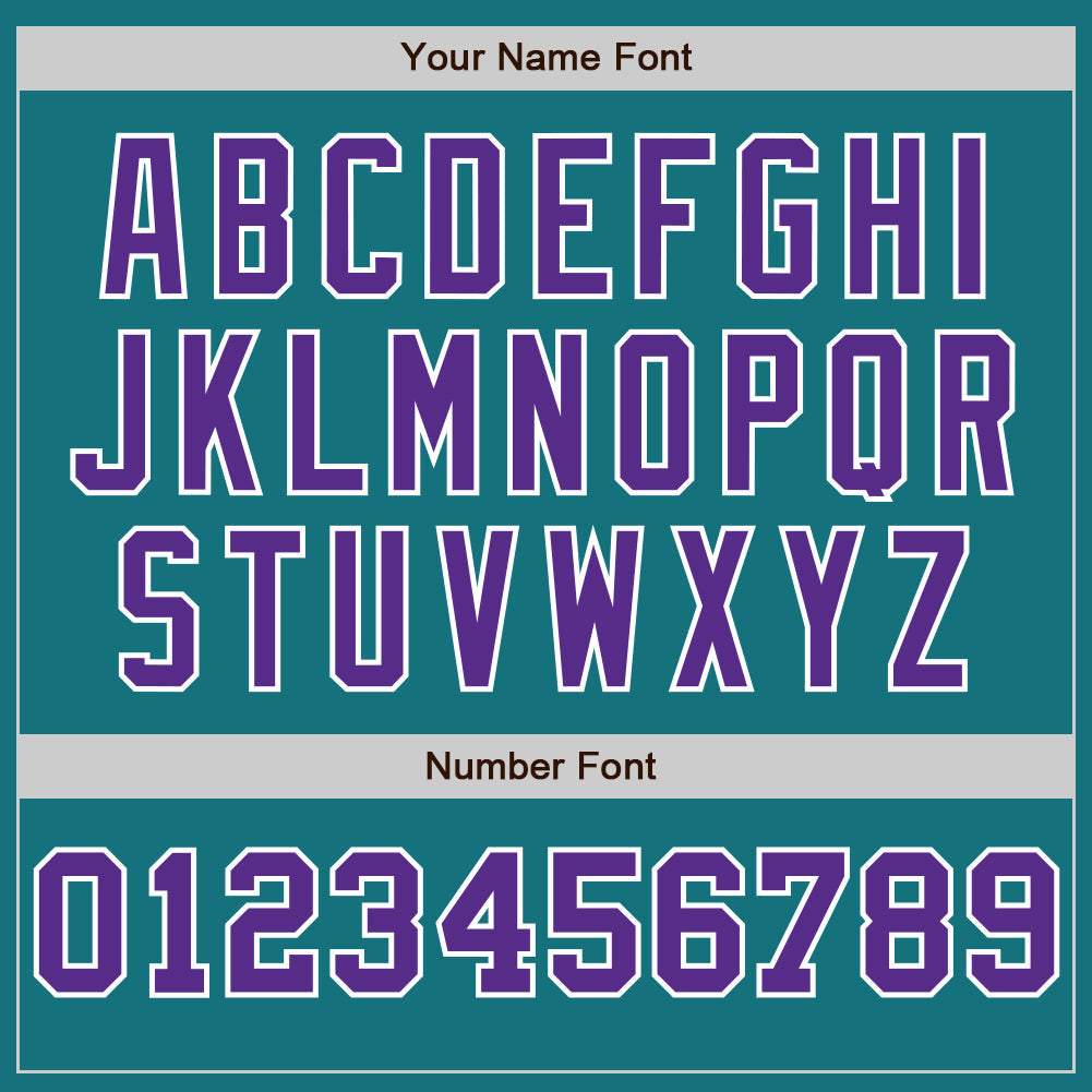 Custom Teal White-Purple Pinstripe Authentic Split Fashion Baseball Jersey - Sky-Custom