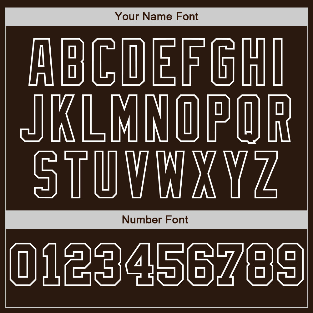 Custom Brown White-Brown Pinstripe Authentic Split Fashion Baseball Jersey - Sky-Custom