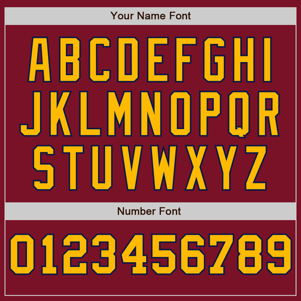 Custom Crimson Navy-Gold Pinstripe Authentic Split Fashion Baseball Jersey - Sky-Custom