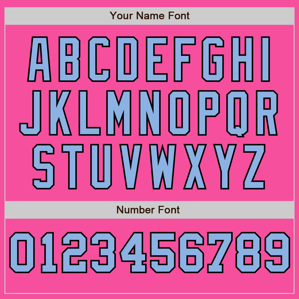 Custom Pink Light Blue-Black Pinstripe Authentic Split Fashion Baseball Jersey - Sky-Custom