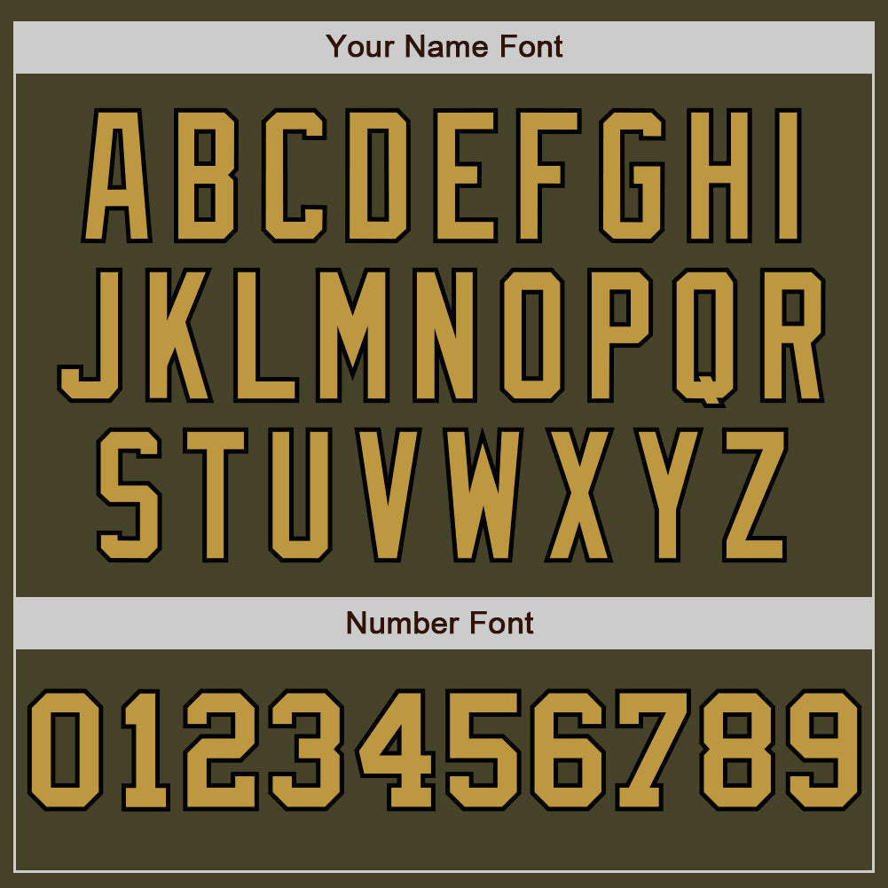 Custom Olive Old Gold Cream-Black Pinstripe Authentic Split Fashion Salute To Service Baseball Jersey - Sky-Custom