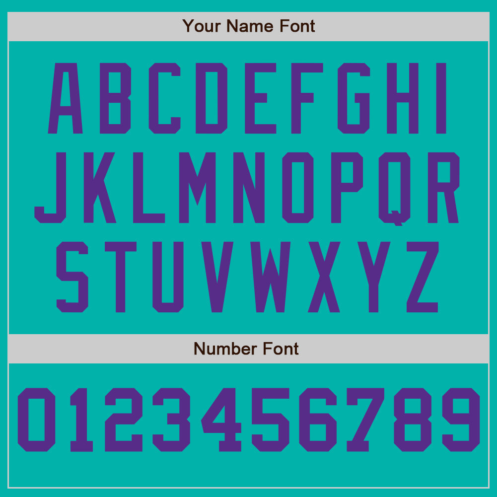 Custom Aqua White-Purple Pinstripe Authentic Split Fashion Baseball Jersey - Sky-Custom