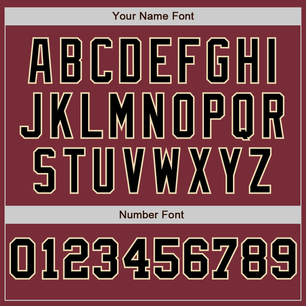 Custom Burgundy Cream-Black Pinstripe Authentic Split Fashion Baseball Jersey - Sky-Custom