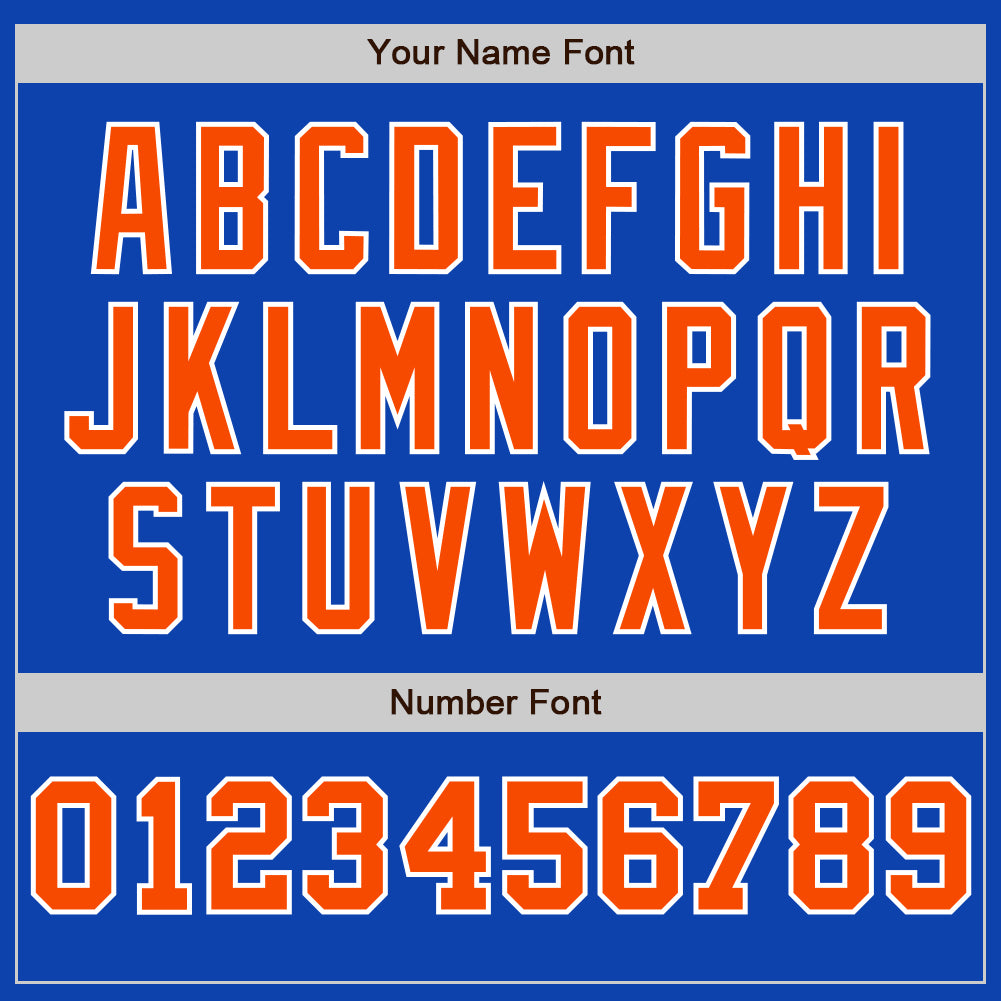 Custom Thunder Blue White-Orange Pinstripe Authentic Split Fashion Baseball Jersey - Sky-Custom