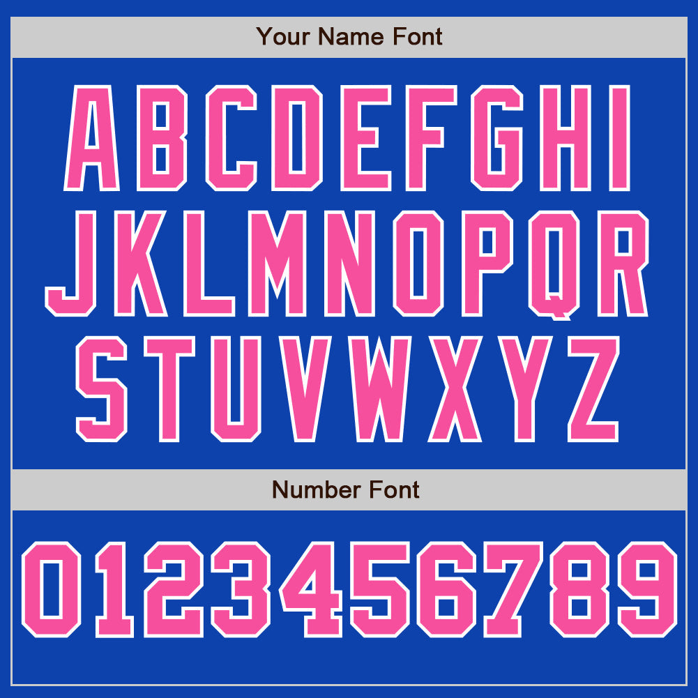 Custom Thunder Blue White-Pink Pinstripe Authentic Split Fashion Baseball Jersey - Sky-Custom