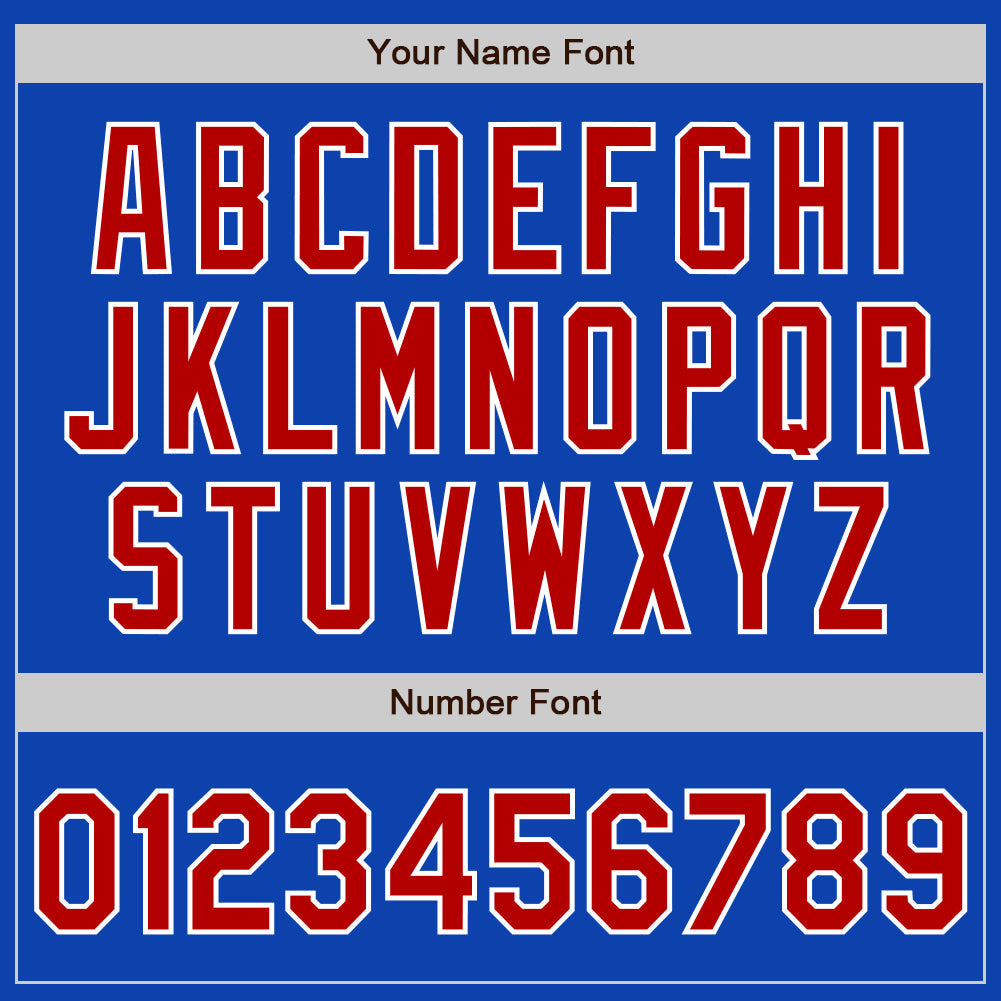 Custom Thunder Blue Red-White Red Pinstripe Authentic Split Fashion Baseball Jersey - Sky-Custom