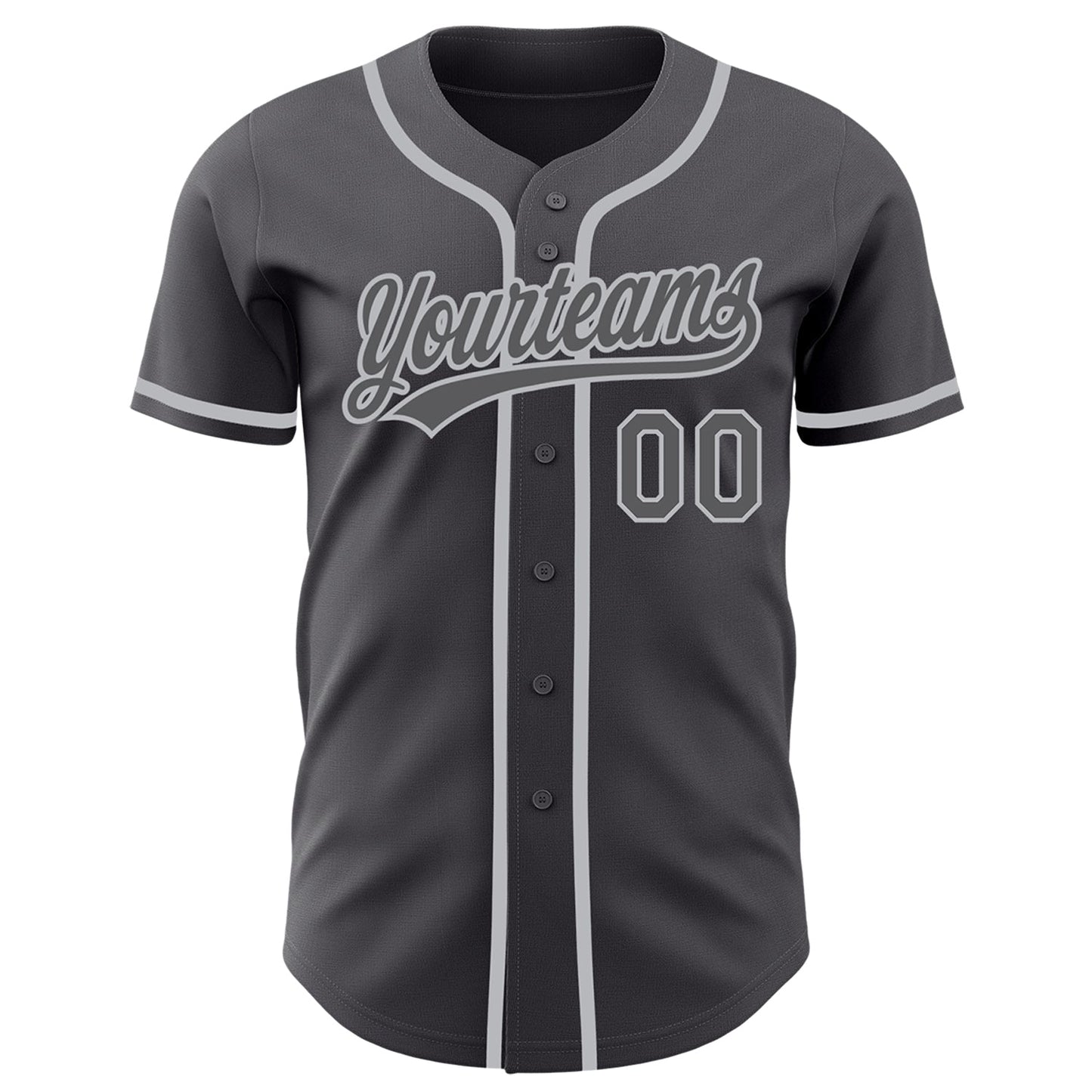 Custom Steel Gray Gray Authentic Baseball Jersey - Sky-Custom
