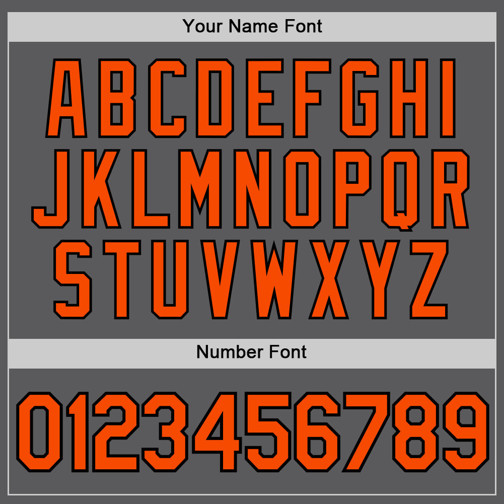 Custom Steel Gray Orange-Black Authentic Baseball Jersey - Sky-Custom