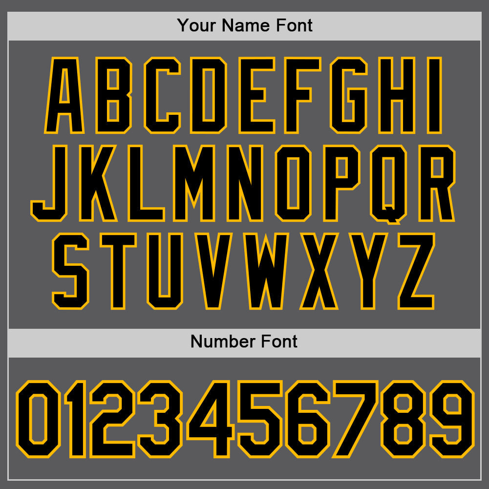 Custom Steel Gray Black-Gold Authentic Baseball Jersey - Sky-Custom