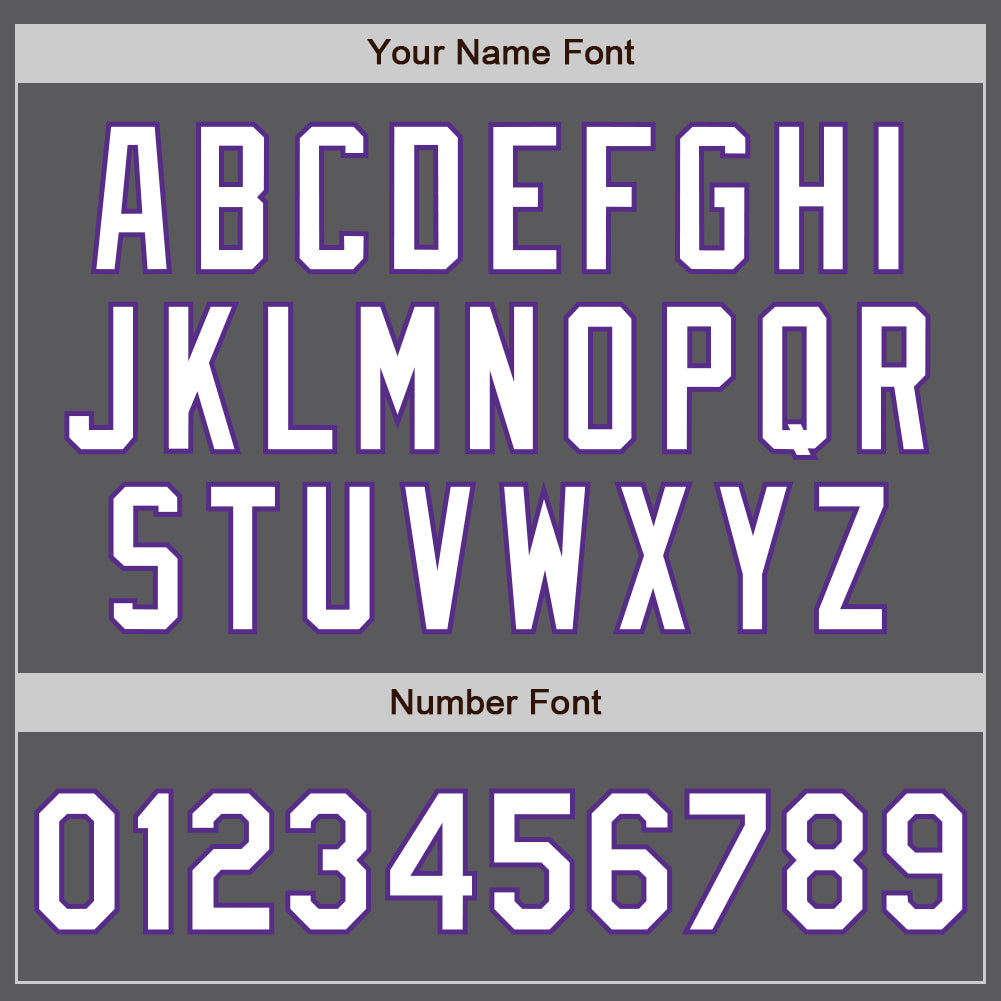 Custom Steel Gray White-Purple Authentic Baseball Jersey - Sky-Custom