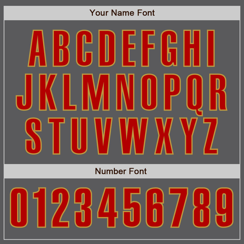 Custom Steel Gray Red-Old Gold Authentic Baseball Jersey - Sky-Custom