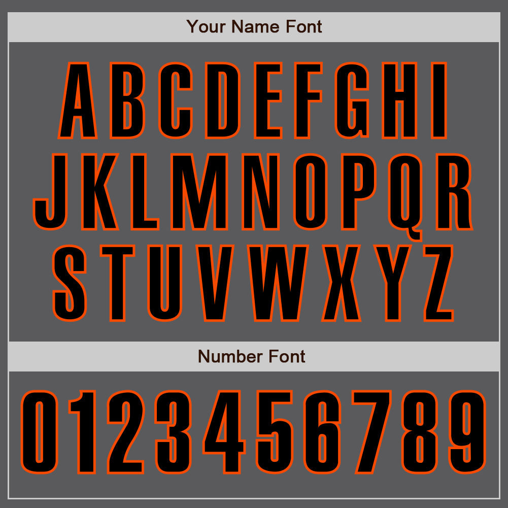 Custom Steel Gray Black-Orange Authentic Baseball Jersey - Sky-Custom