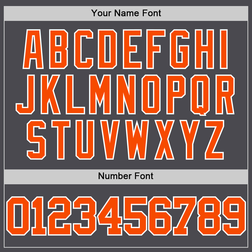 Custom Steel Gray Orange-White Authentic Basketball Jersey - Sky-Custom