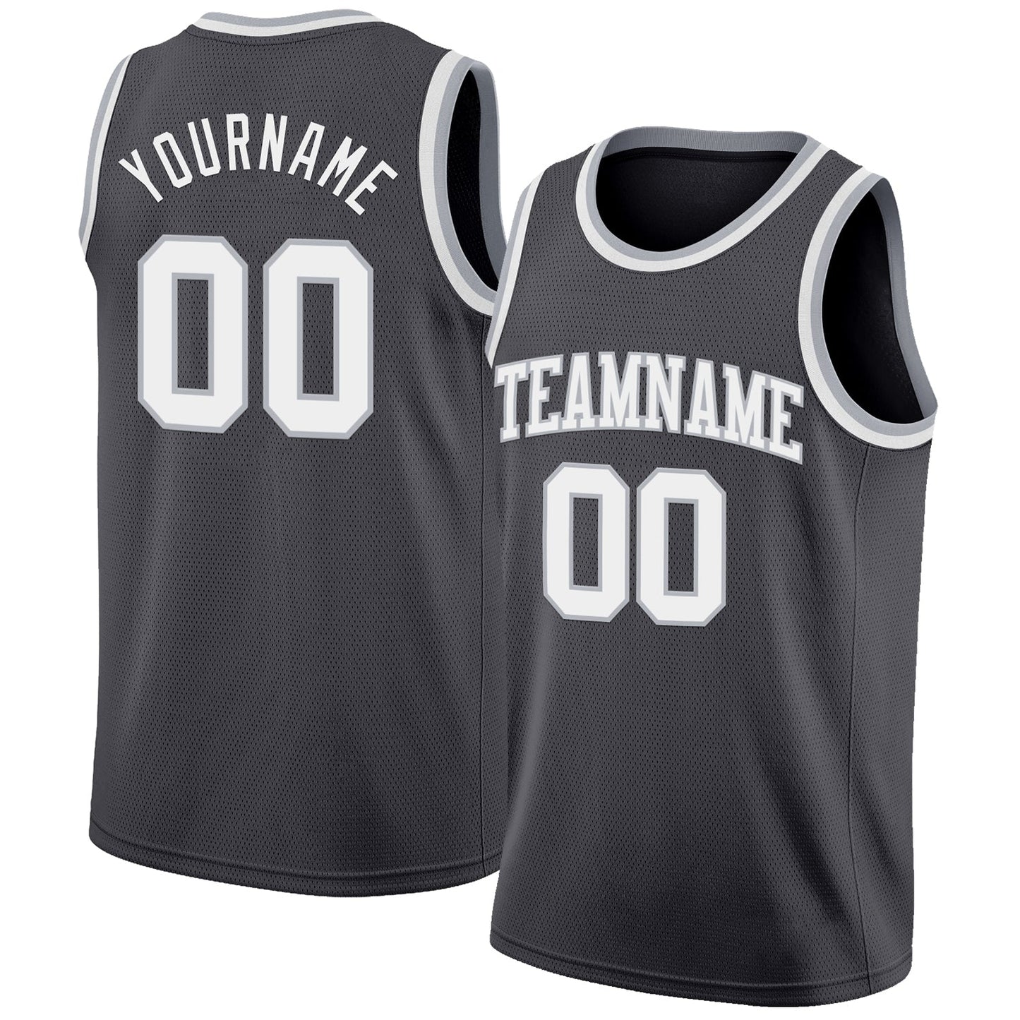 Custom Steel Gray White-Gray Authentic Basketball Jersey - Sky-Custom