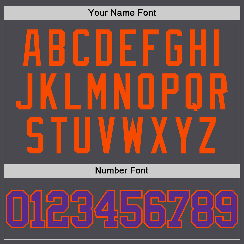 Custom Steel Gray Purple-Orange Authentic Basketball Jersey - Sky-Custom