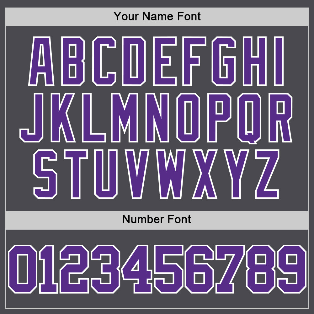 Custom Steel Gray Purple-White Authentic Basketball Jersey - Sky-Custom