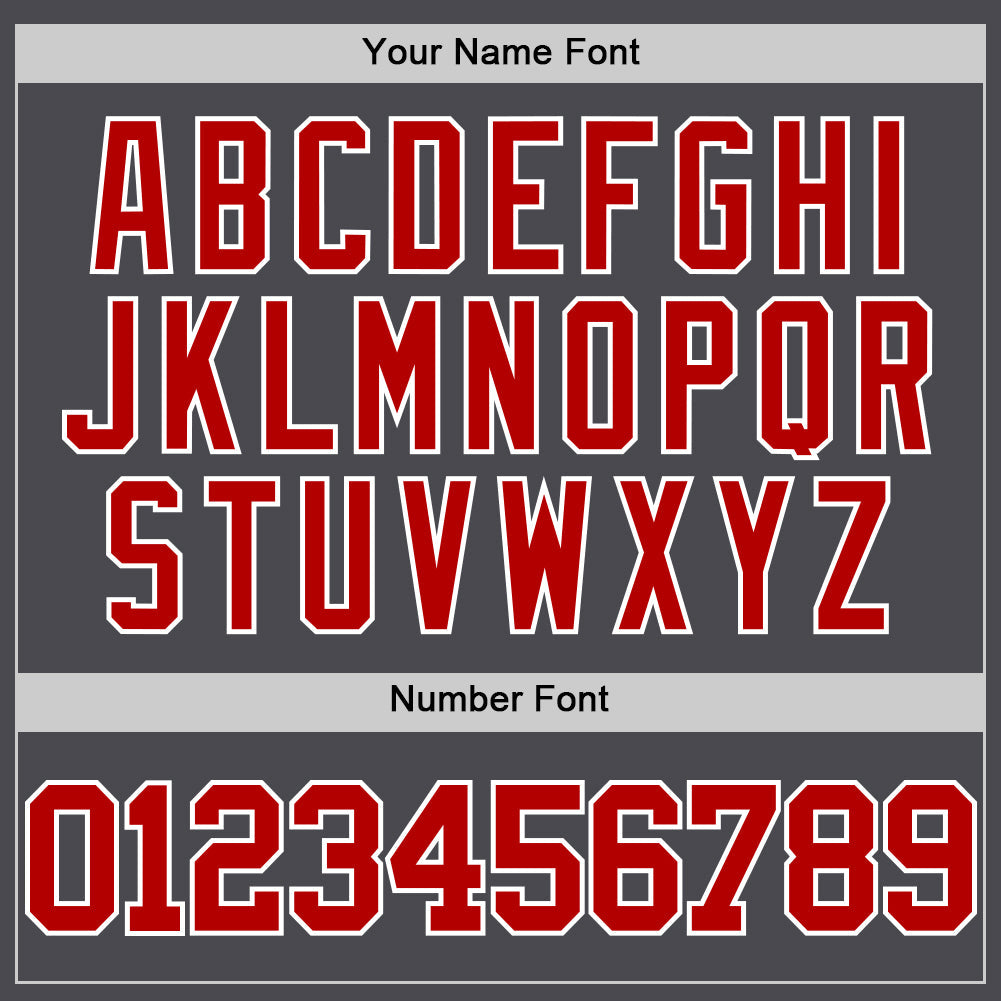 Custom Steel Gray Red-White Authentic Basketball Jersey - Sky-Custom