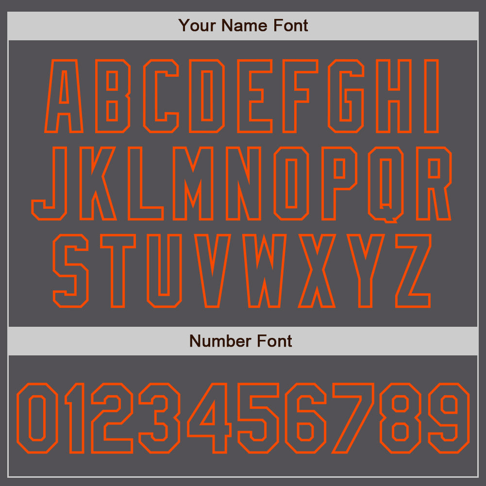 Custom Steel Gray Orange Authentic Baseball Jersey - Sky-Custom