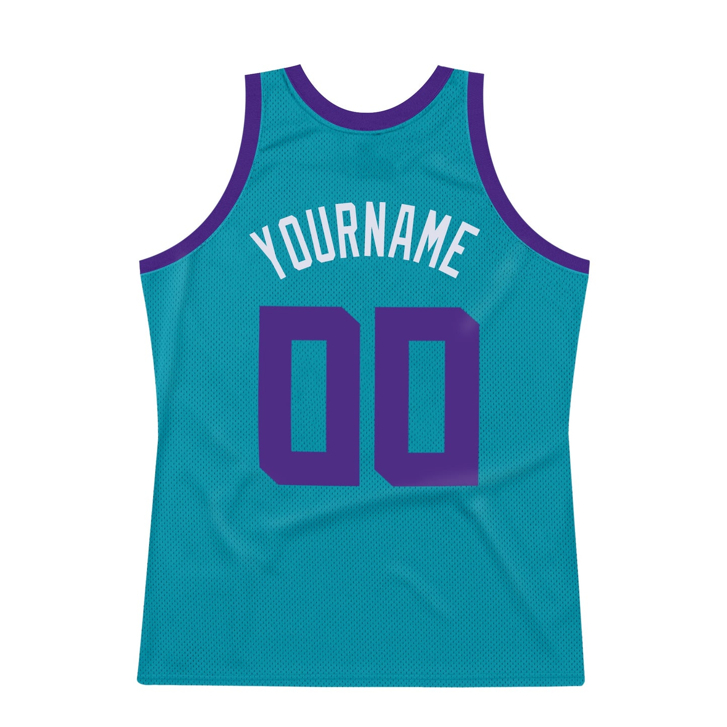 Custom Teal Purple-White Authentic Throwback Basketball Jersey - Sky-Custom