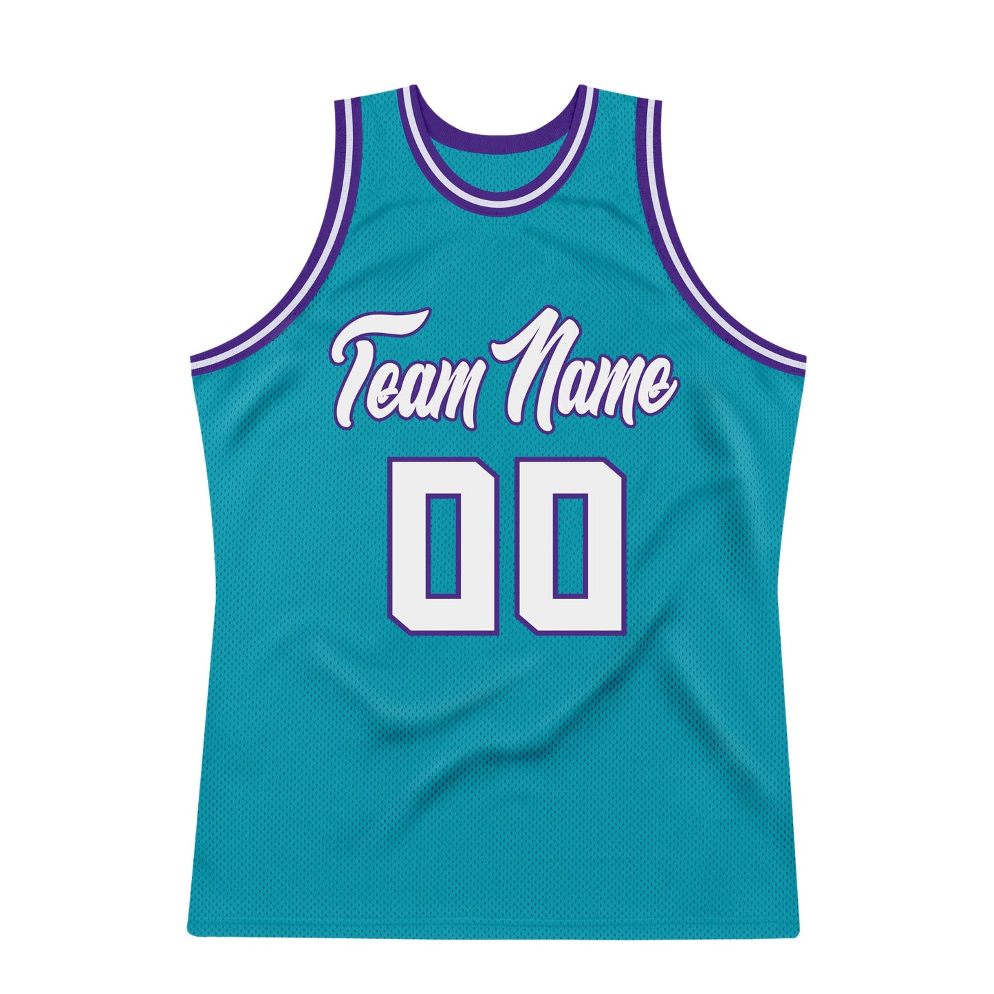 Custom Teal White-Purple Authentic Throwback Basketball Jersey - Sky-Custom