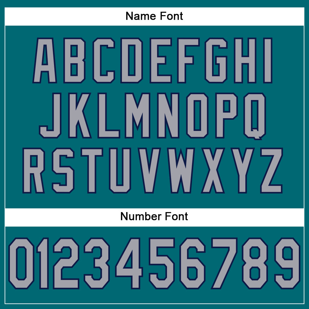 Custom Teal Gray-Navy Mesh Authentic Football Jersey - Sky-Custom