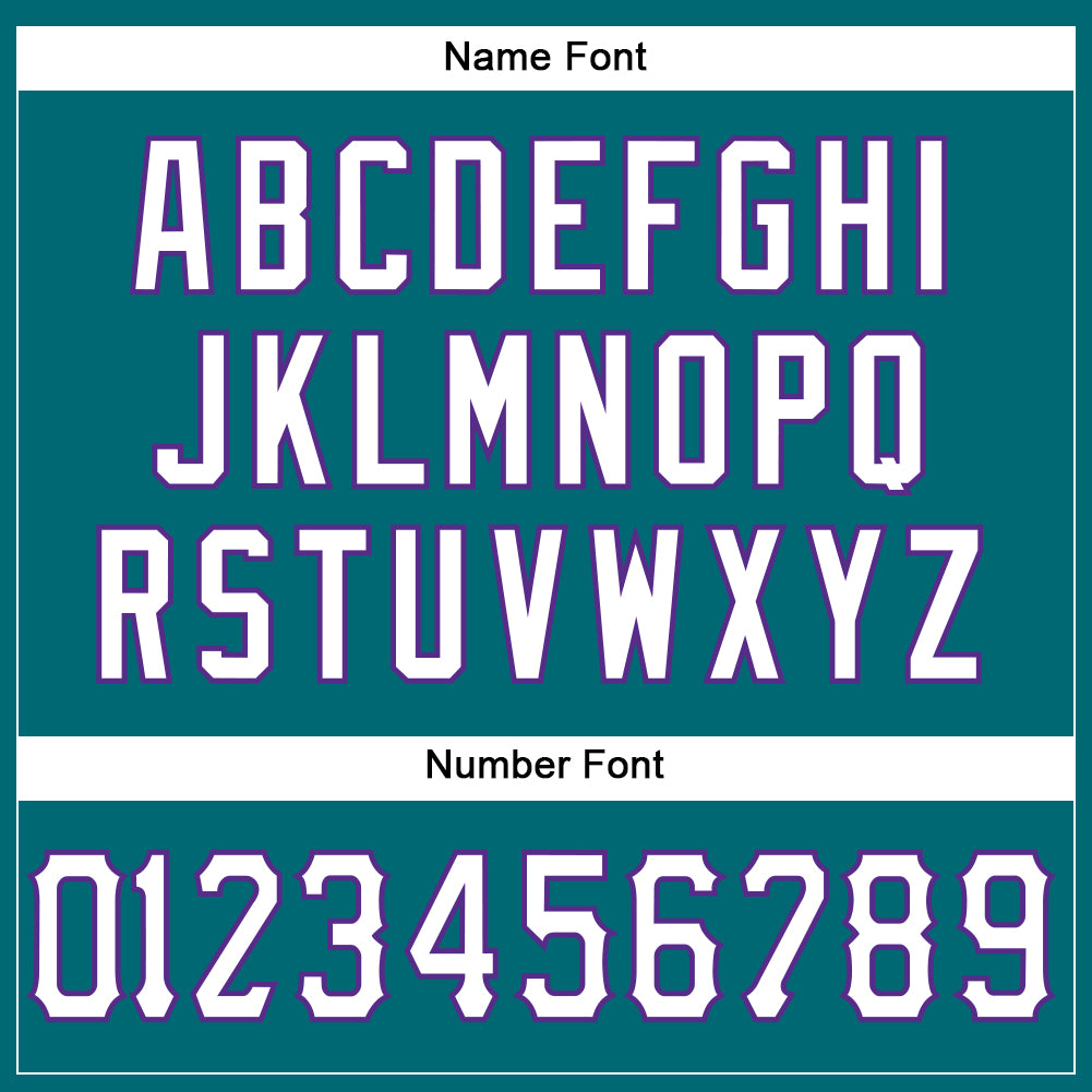 Custom Teal White-Purple Mesh Authentic Football Jersey - Sky-Custom