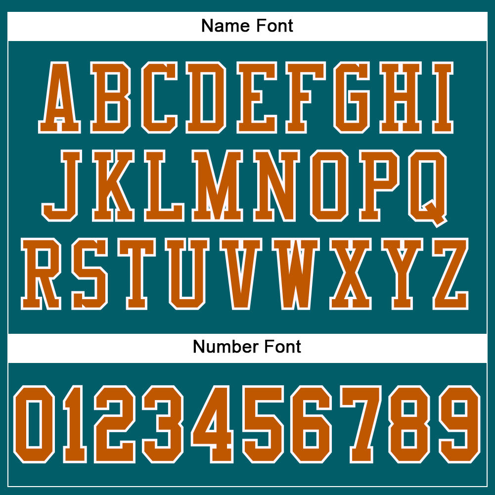 Custom Teal Texas Orange-White Mesh Authentic Football Jersey - Sky-Custom