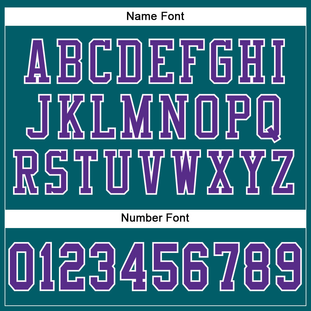 Custom Teal Purple-White Mesh Authentic Football Jersey - Sky-Custom