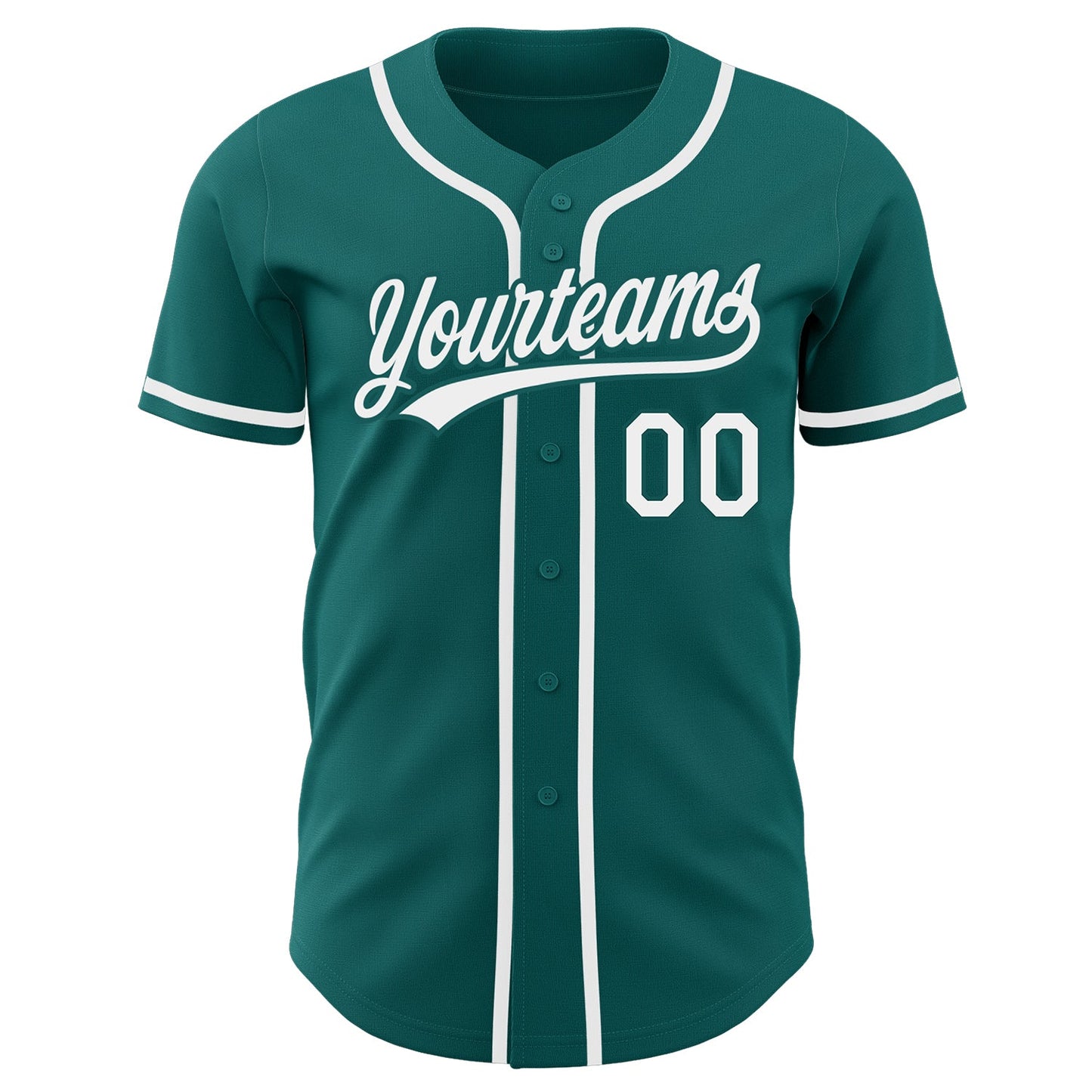 Custom Teal White Authentic Baseball Jersey - Sky-Custom