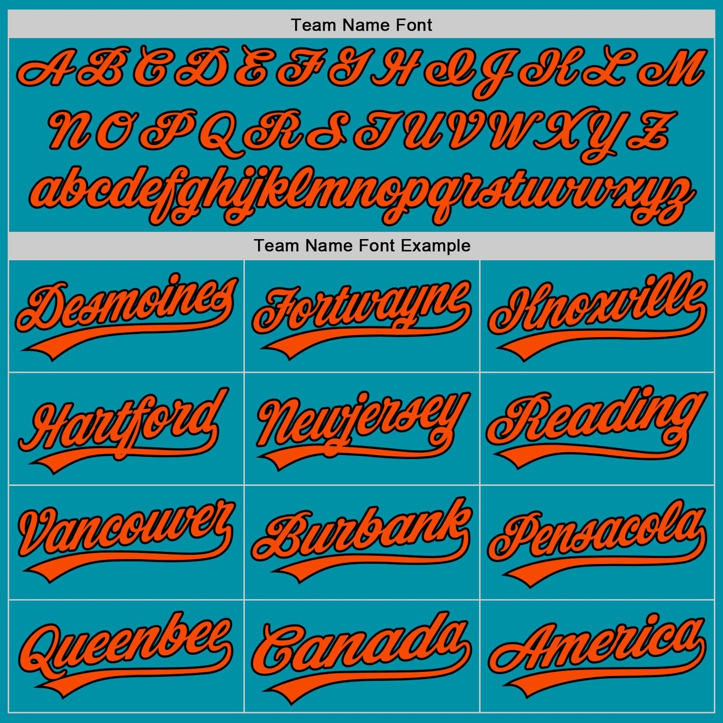 Custom Teal Orange-Black Authentic Throwback Baseball Jersey - Sky-Custom