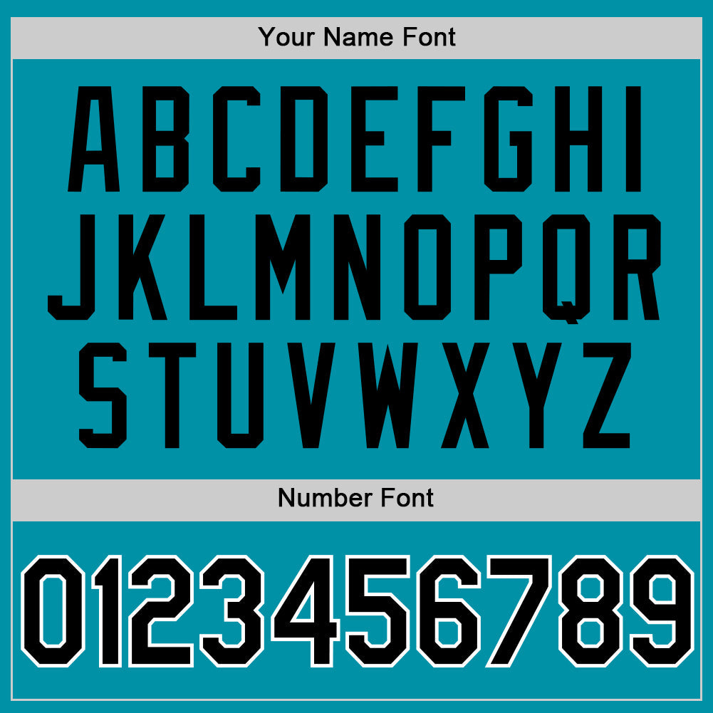 Custom Teal Black-White Authentic Throwback Baseball Jersey - Sky-Custom