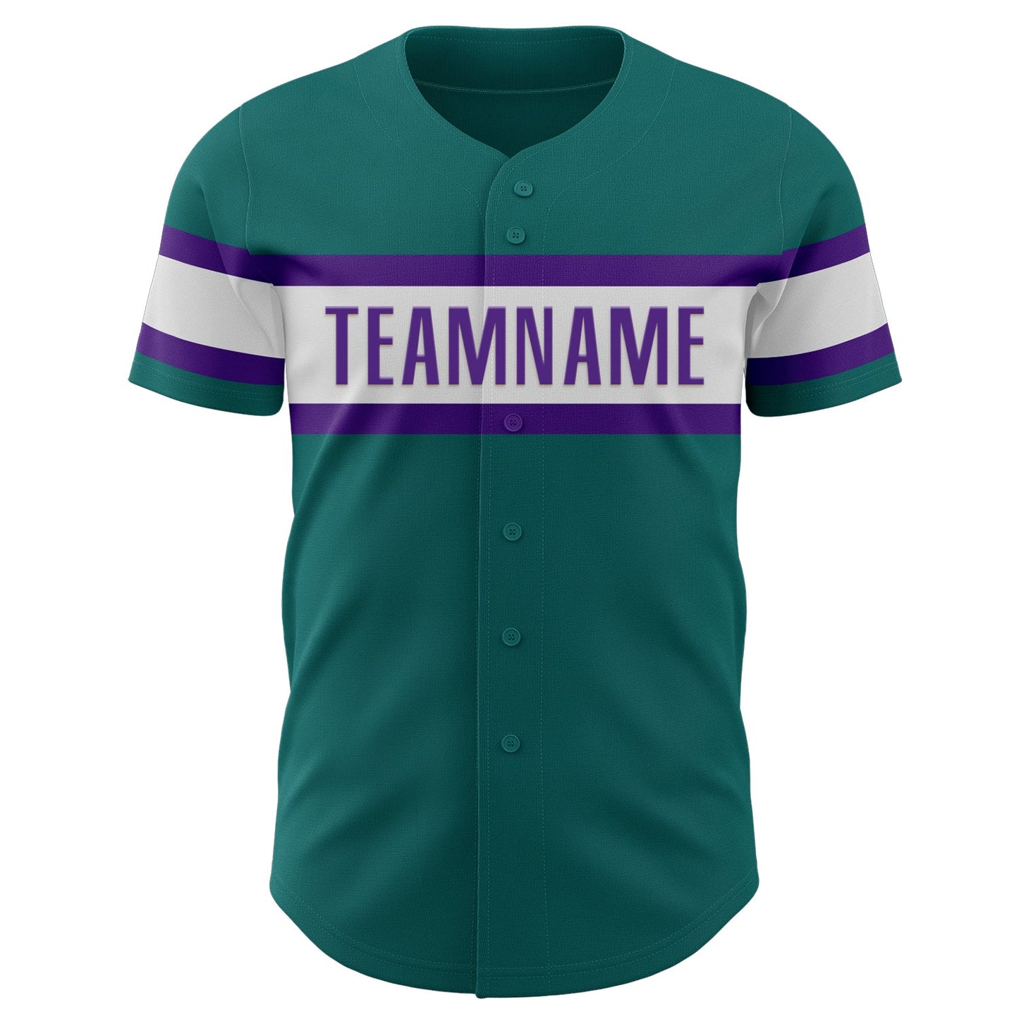 Custom Teal White-Purple Authentic Baseball Jersey - Sky-Custom