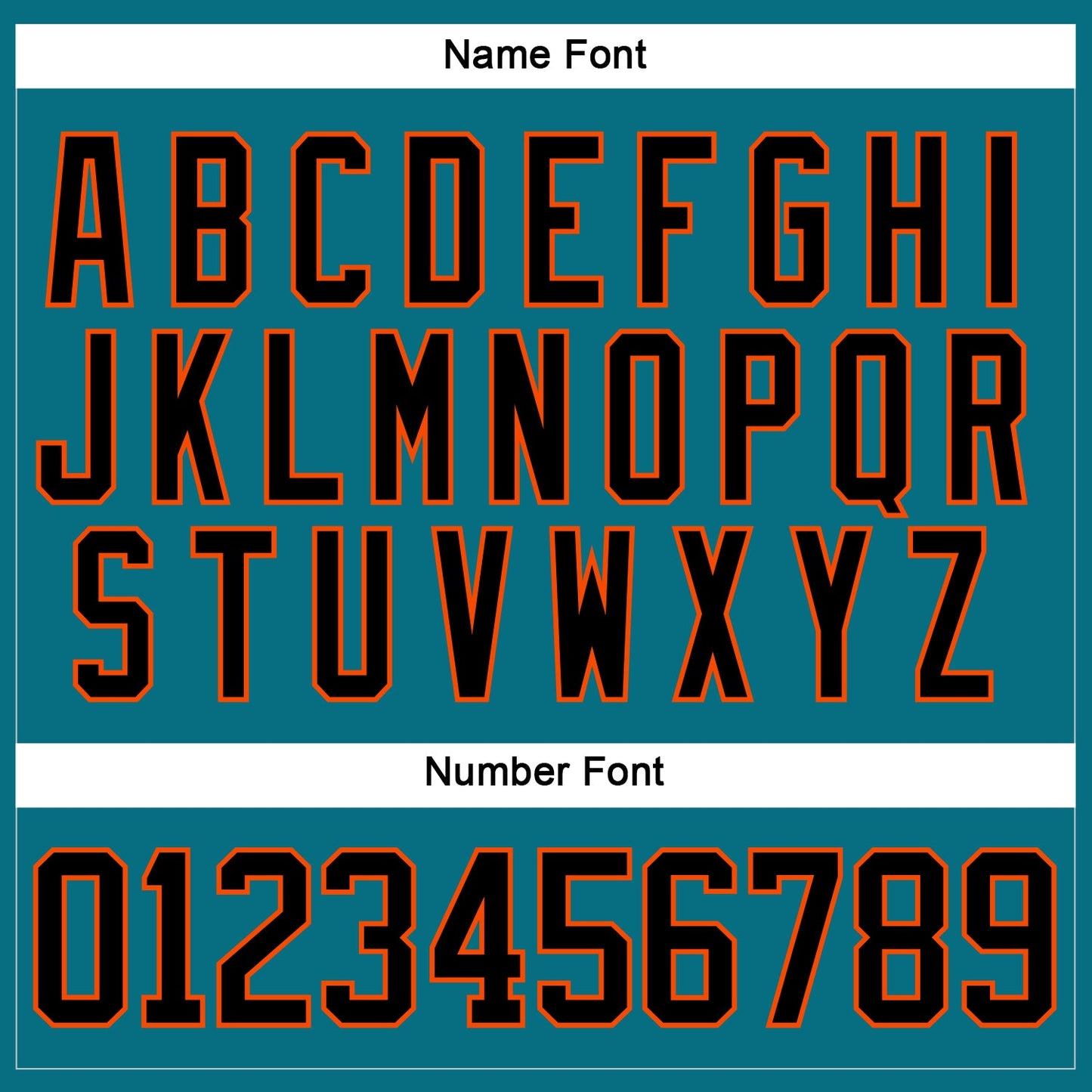 Custom Teal Black-Orange Hockey Lace Neck Jersey - Sky-Custom