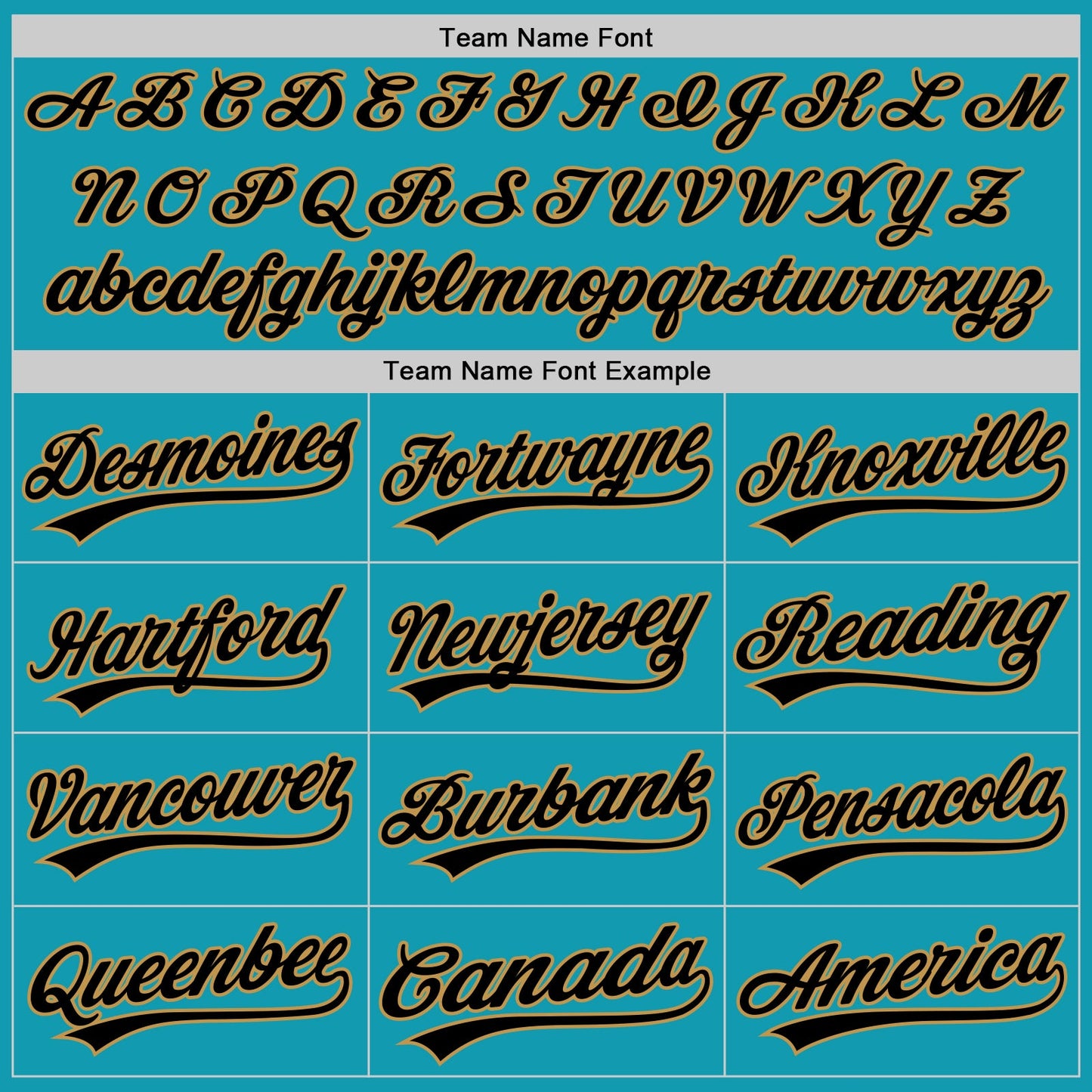Custom Teal Black-Old Gold Authentic Throwback Baseball Jersey - Sky-Custom